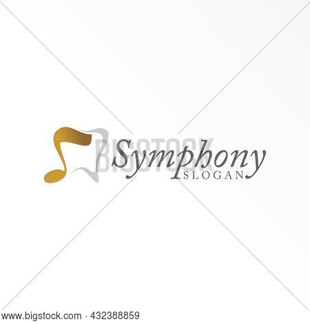 Dental Free Logo Vector Stock. Note Song Abstract Design Concept. Can Be Used As A Symbol Related To