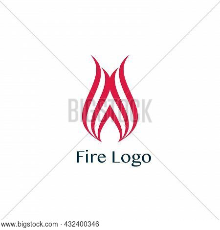 Abstract Flame Logo Design. Creative Fire Logotype. Vector Business Icon. Stock Vector Illustration 