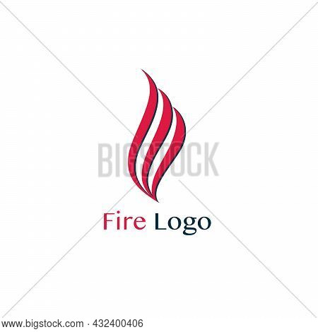 Abstract Flame Logo Design. Creative Fire Logotype. Vector Business Icon. Stock Vector Illustration 