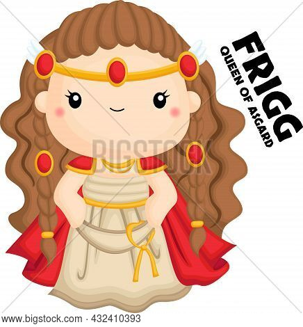A Vector Of Frigg From Norse Mythology