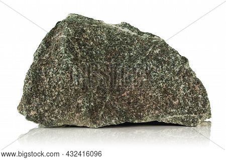 Rough Raw Piece Of Jadeite On A White Background