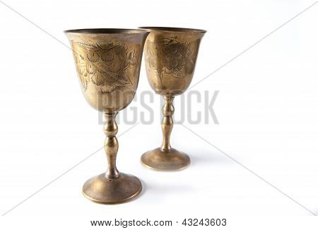 Tazas de vino kidush bronce