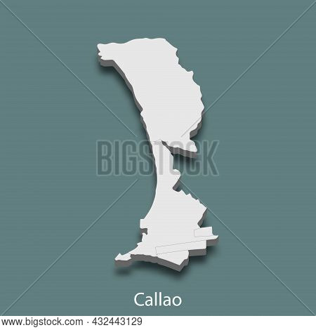 3d Isometric Map Of Callao Is A City Of Peru
