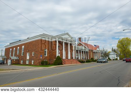 Potsdam, Ny, Usa - Apr. 28, 2017: Potsdam Town Public Library, Municipal Offices And Public Museum A