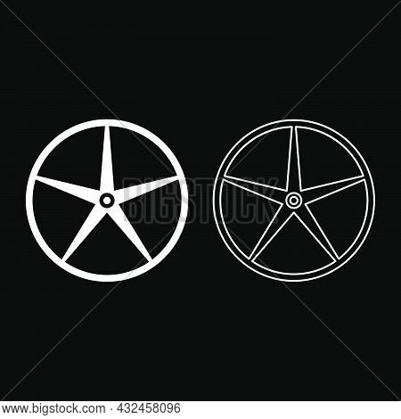 Sheave Pulley For Engine Washing Machine Crosshead Icon White Color Vector Illustration Flat Style S