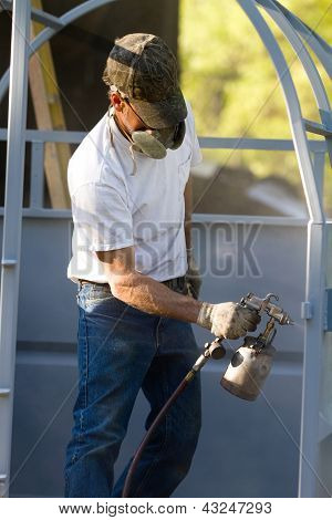 Trabalho de pintura de pulverizador