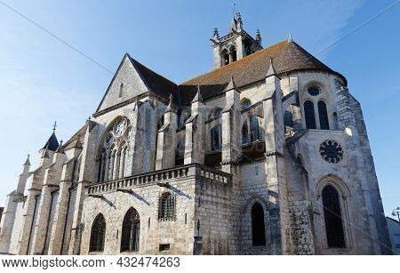 Church Notre-dame De Moret-sur-loing. Moret-sur-loing Is A Commune In Seine-et-marne Department In T
