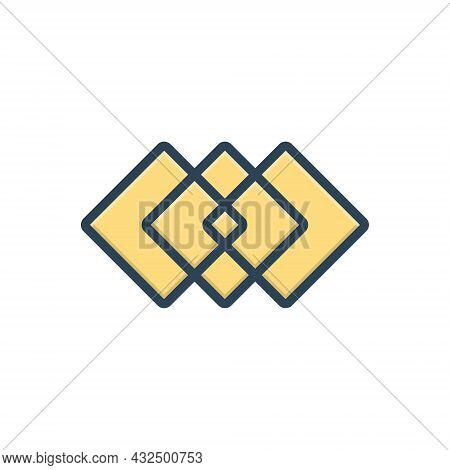 Color Illustration Icon For Overprint Modularize Modular Structure Organization Marketing  Design  D