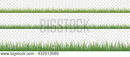 Green Grass Meadow Border Vector Pattern Isoladet