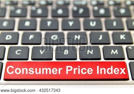 Consumer Price Index Word On Computer Keyboard, 3d Rendering