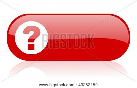 Fragezeichen rot Web glossy icon