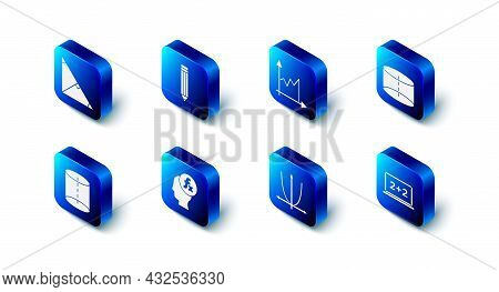 Set Pencil, Graph, Schedule, Chart, Diagram, Geometric Figure Cylinder, Chalkboard, Function Mathema