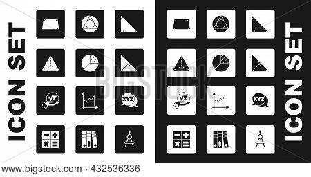 Set Triangle Math, Pie Chart Infographic, Geometric Figure Tetrahedron, Acute Trapezoid Shape, Angle
