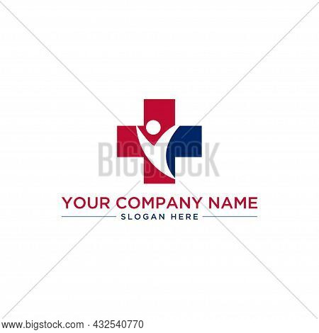 Non Profit Logo, People, Healthy Vector Illustration.