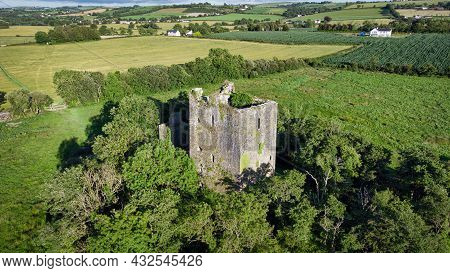 An Aerial Photograph Of The Ruins Of Kilcrea Castle In County Cork Ireland