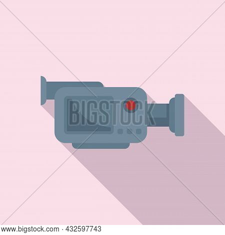 Tv Camera Icon Flat Vector. Live Video. Online Stream