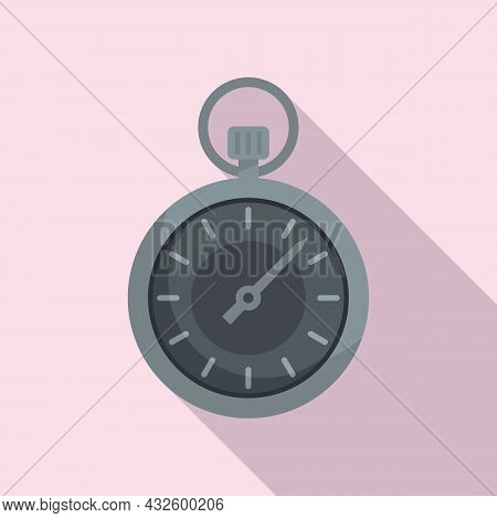 Sport Stopwatch Icon Flat Vector. Stop Watch. Clock Time