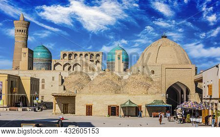 Bukhara, Uzbekistan - May 1, 2019: Architecture Of Historic Centre Of Bukhara, Uzbekistan.