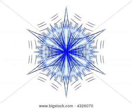 blaue Schneeflocke
