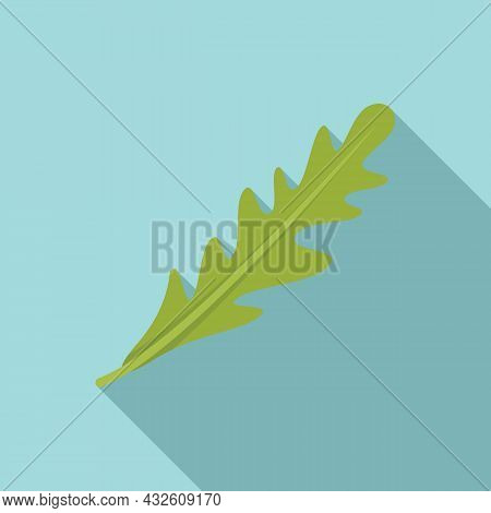 Ruccola Salad Icon Flat Vector. Arugula Leaf. Vegetable Plant