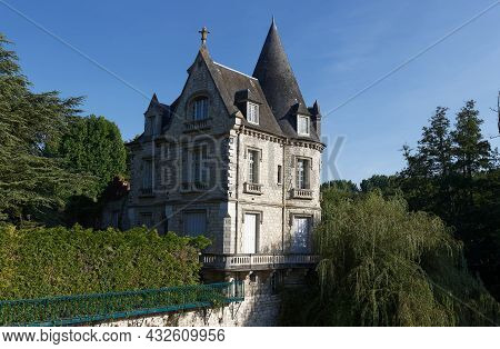 Amazing House Near The Small Picturesque Waterfall In Moret-sur-loing. Moret-sur-loing Is A Commune 