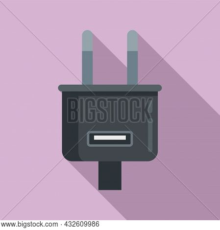 Charger Plug Icon Flat Vector. Charge Phone. Cell Mobile