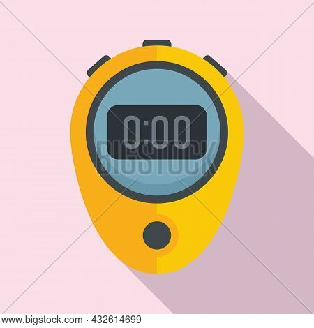 Quick Stopwatch Icon Flat Vector. Stop Watch. Clock Timer