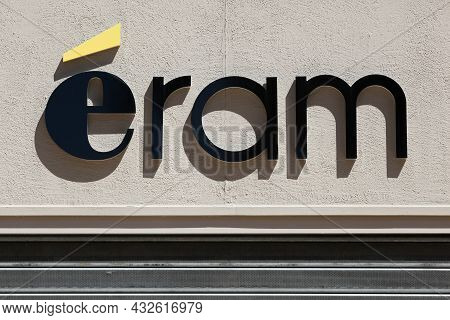 Villefranche, France - May 17, 2020: Eram Logo On A Wall. Eram Is A French Brand And Retailer Specia