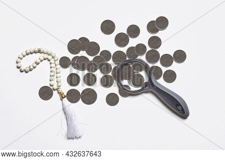 Concept Of Islamic Finance On White Background. Sharia-compliant Finance - Banking Or Financing Acti