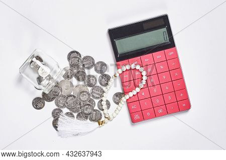 Concept Of Islamic Finance On White Background. Sharia-compliant Finance - Banking Or Financing Acti