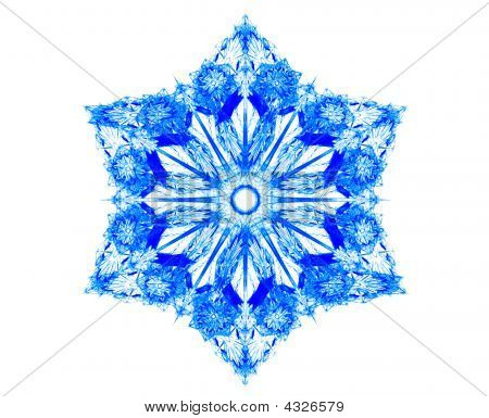 blaue Schneeflocke