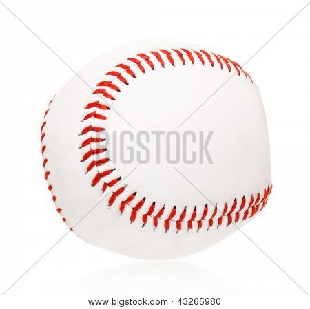 Enkelt baseball bold, isoleret på hvid baggrund