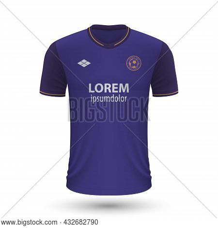 Realistic Soccer Shirt Anderlecht 2022, Jersey Template For Football Kit. Vector Illustration