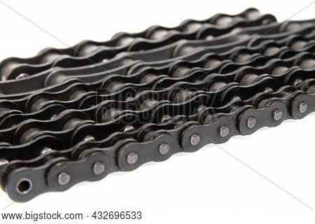 Driving Roller Chain Isolated On A White Background