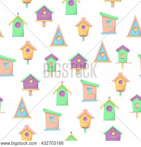 Seamless Pattern On A White Background. A Set Of Icons.