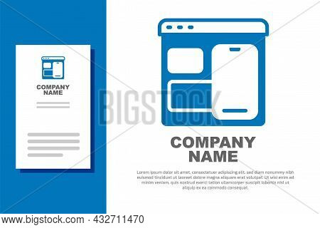 Blue Software, Web Developer Programming Code Icon Isolated On White Background. Javascript Computer