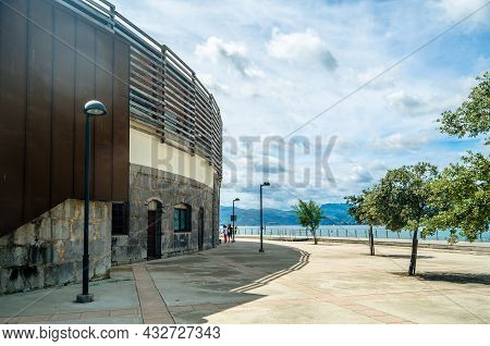 Santona, Spain - July 4, 2021: View From The Seafront Of Santona, Cantabria, Northern Spain With The