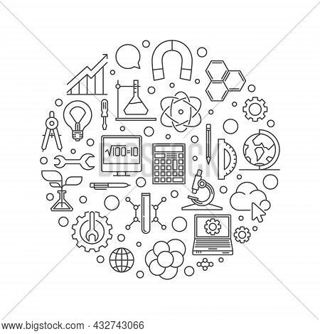 Stem - Science, Technology, Engineering And Math Vector Banner