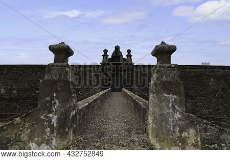 Entrance Of The Sao Joao Baptista Fortress, Angra Do Heroismo, Terceira Island, Azores. High Quality