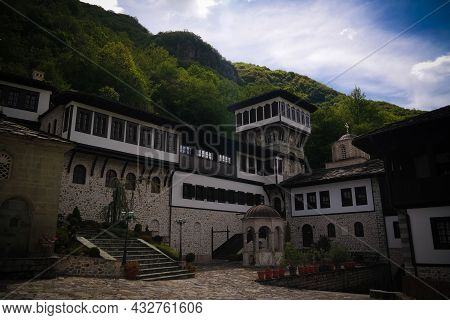 View To Bigorski Monastery St John The Baptist At Rostusha, North Macedonia