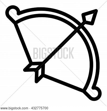 Weapon Bow Icon Outline Vector. Archery Arrow. Acher Longbow