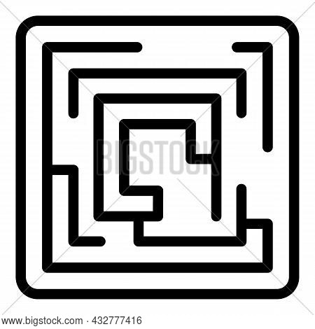 Maze Barcode Icon Outline Vector. Qr Code. Scanner Qrcode