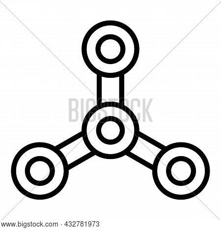 Antistress Spinner Icon Outline Vector. Fidget Toy. Metal Handspinner