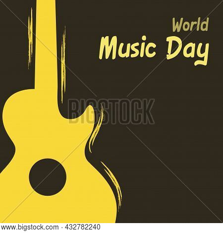 World Music Day With Yellow Base Color