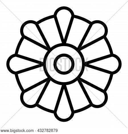 Fidget Stress Spin Icon Outline Vector. Hand Spinner. Toy Rotation