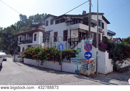 Akyaka - slow city in Turkey.August 1,2021. Mugla,Turkey