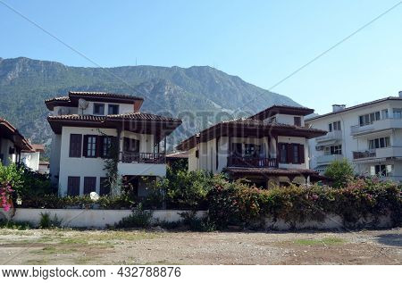 Akyaka - slow city in Turkey.August 1,2021. Mugla,Turkey