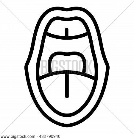 Mouth Sync Animation Icon Outline Vector. Facial Movement. Speech Expression