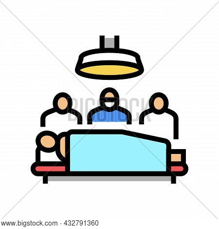 Surgery Doctor And Assistant Team Color Icon Vector. Surgery Doctor And Assistant Team Sign. Isolate