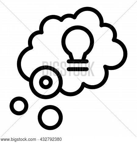 Thinking Concentration Icon Outline Vector. Brain Mind. Human Intelligence